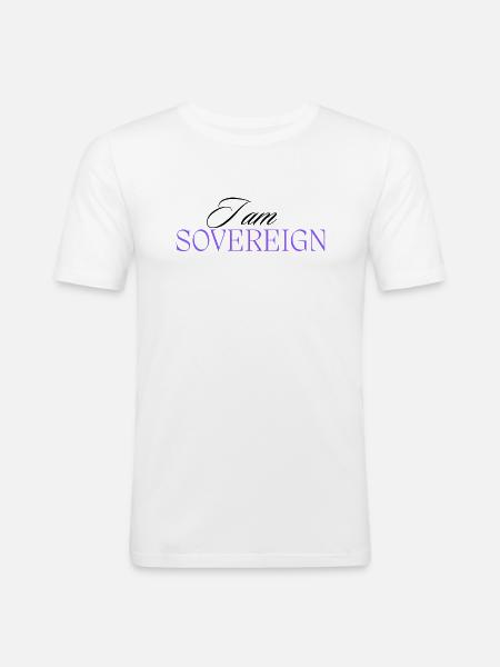 I am sovereign 3 - Men's Slim Fit T-Shirt - white