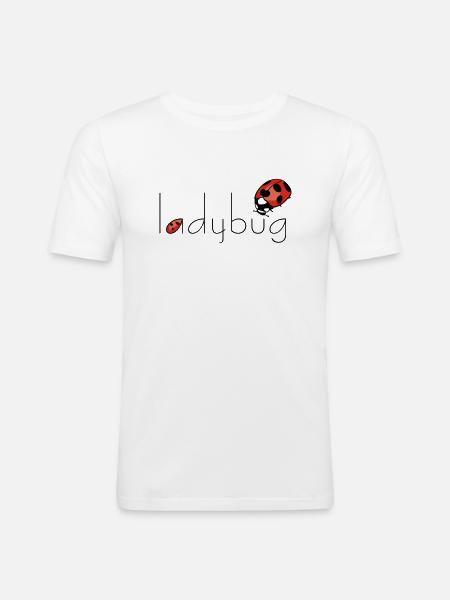 ladybug Marienkäfer - Männer Slim Fit T-Shirt - Weiß