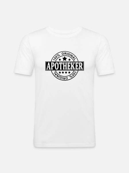 Apotheker - Männer Slim Fit T-Shirt - Weiß