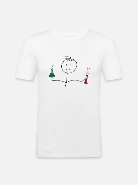 chemistry school - Men's Slim Fit T-Shirt - white