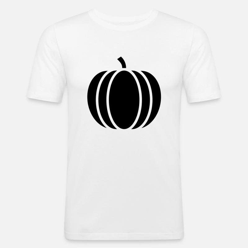 Kürbis 17 - Männer Slim Fit T-Shirt - Weiß