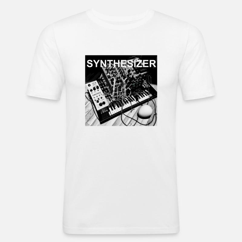 Modular SynthesizerII - Männer Slim Fit T-Shirt - Weiß