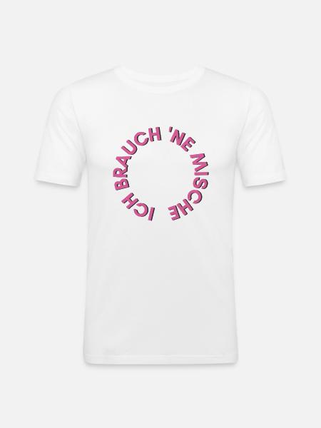Ich brauch ne Mische. - Männer Slim Fit T-Shirt - Weiß