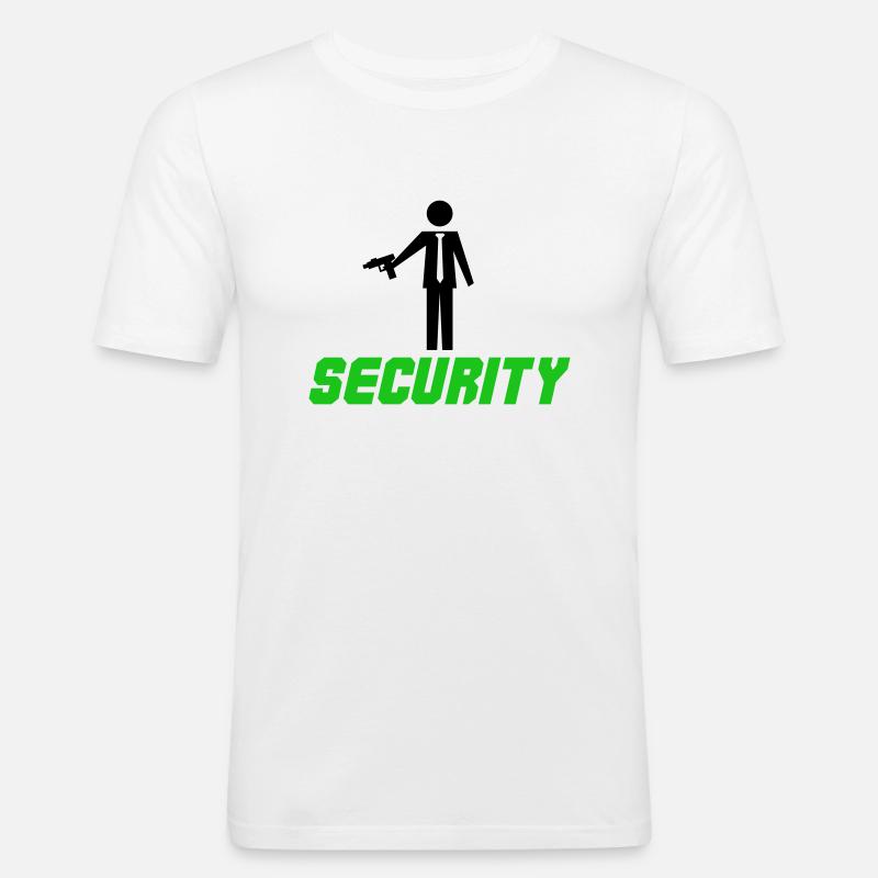 security design - Männer Slim Fit T-Shirt - Weiß