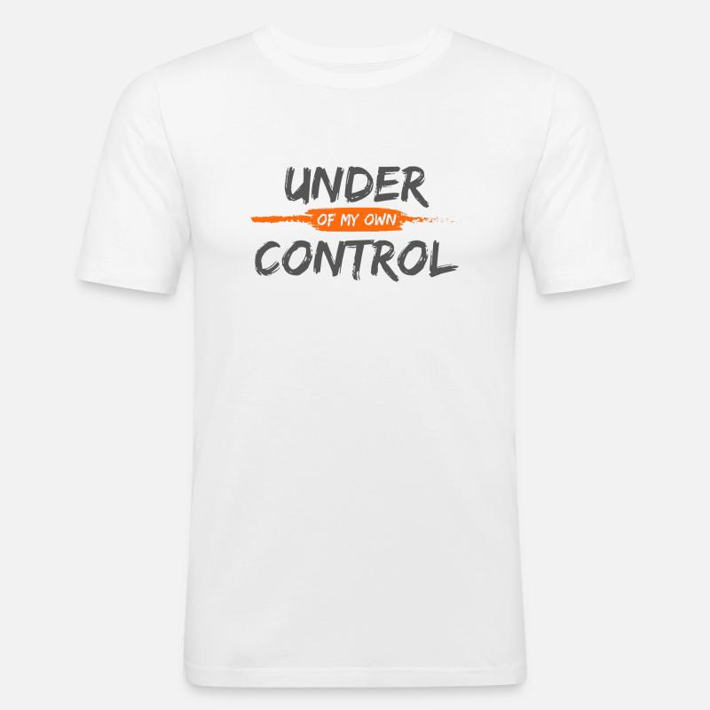 Under Control - Männer Slim Fit T-Shirt - Weiß