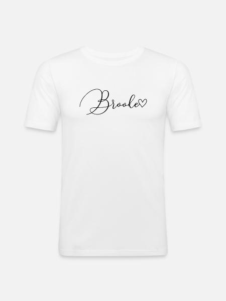 Brooke - Men's Slim Fit T-Shirt - white