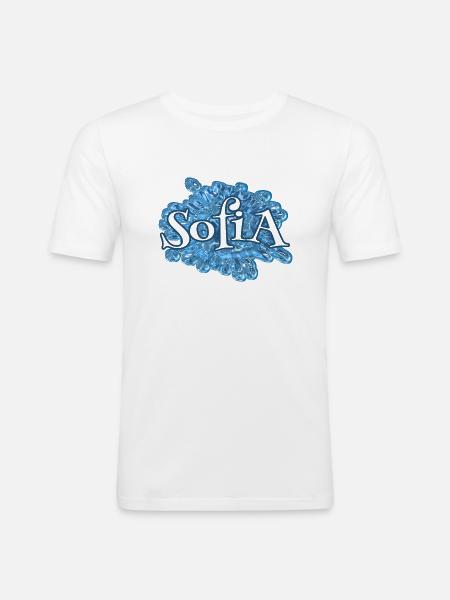 Vorname Geschenkidee Sofia - Männer Slim Fit T-Shirt - Weiß
