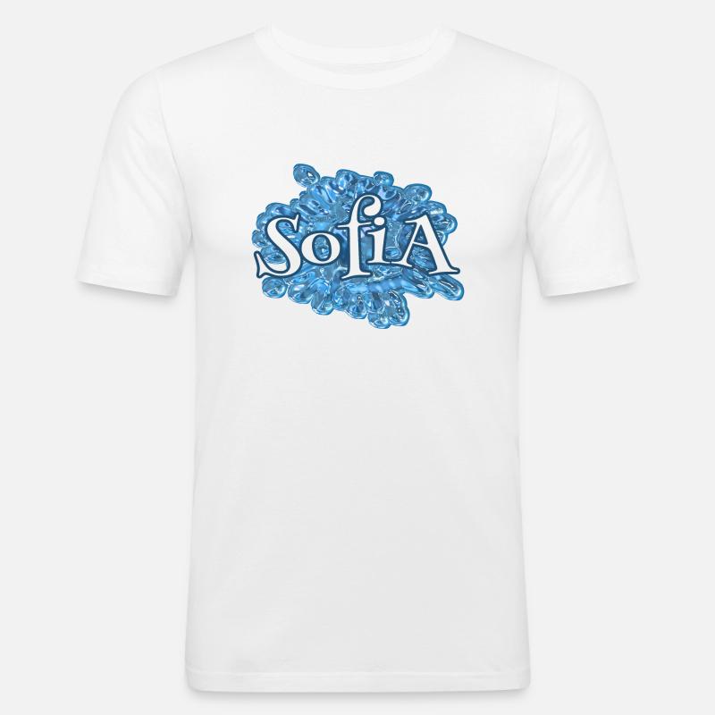 Vorname Geschenkidee Sofia - Männer Slim Fit T-Shirt - Weiß