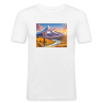 Sans titre 2 - T-shirt près du corps Homme - blanc - Devant - Nik (191cm)