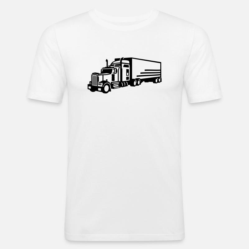 LKW - Männer Slim Fit T-Shirt - Weiß