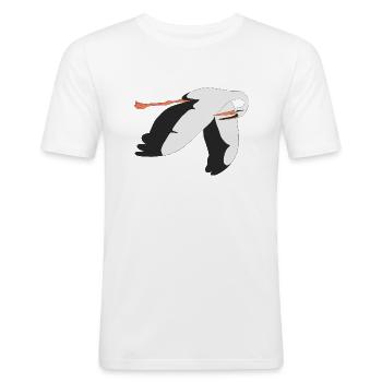 cigogne - T-shirt près du corps Homme - blanc - Devant - Nik (191cm)