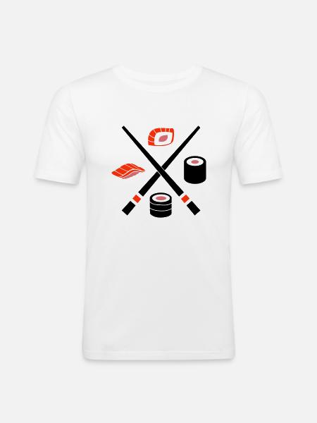 Sushi - Men's Slim Fit T-Shirt - white