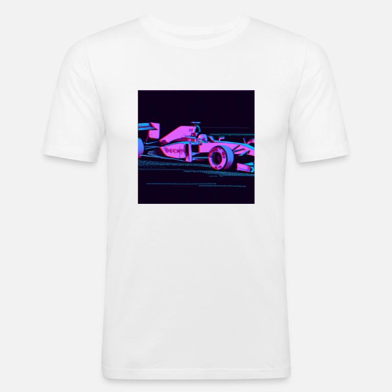 Formel 3 Auto - Männer Slim Fit T-Shirt - Weiß