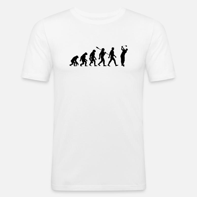 Evolution Golf - Golfer - Men's Slim Fit T-Shirt - white
