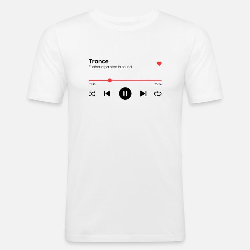 Trance - Männer Slim Fit T-Shirt - Weiß