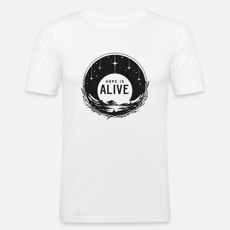 Hope is Alive - Men's Slim Fit T-Shirt - white