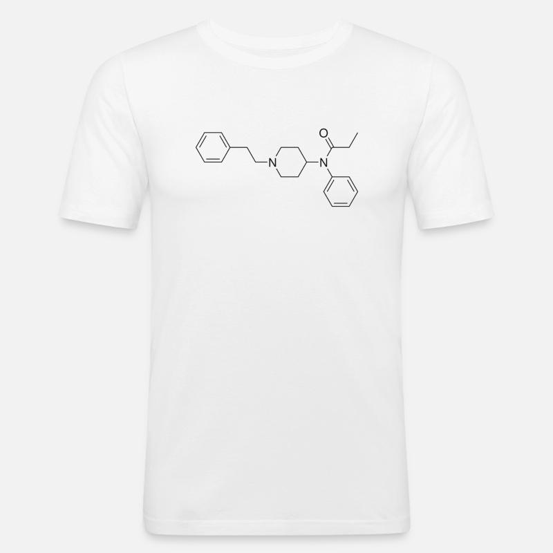 Fentanyl structural formula - Men's Slim Fit T-Shirt - white