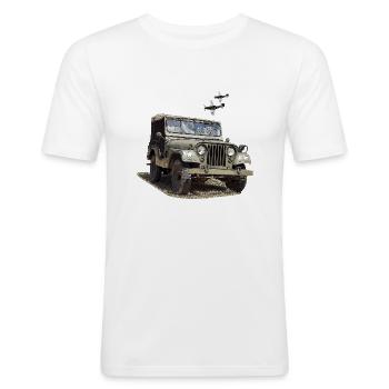 Willys - T-shirt près du corps Homme - blanc - Devant - Nik (191cm)