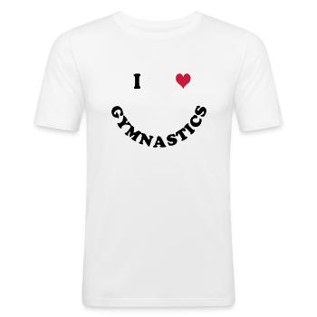 gymnastics - Men's Slim Fit T-Shirt - white - Front - Nik (191cm)