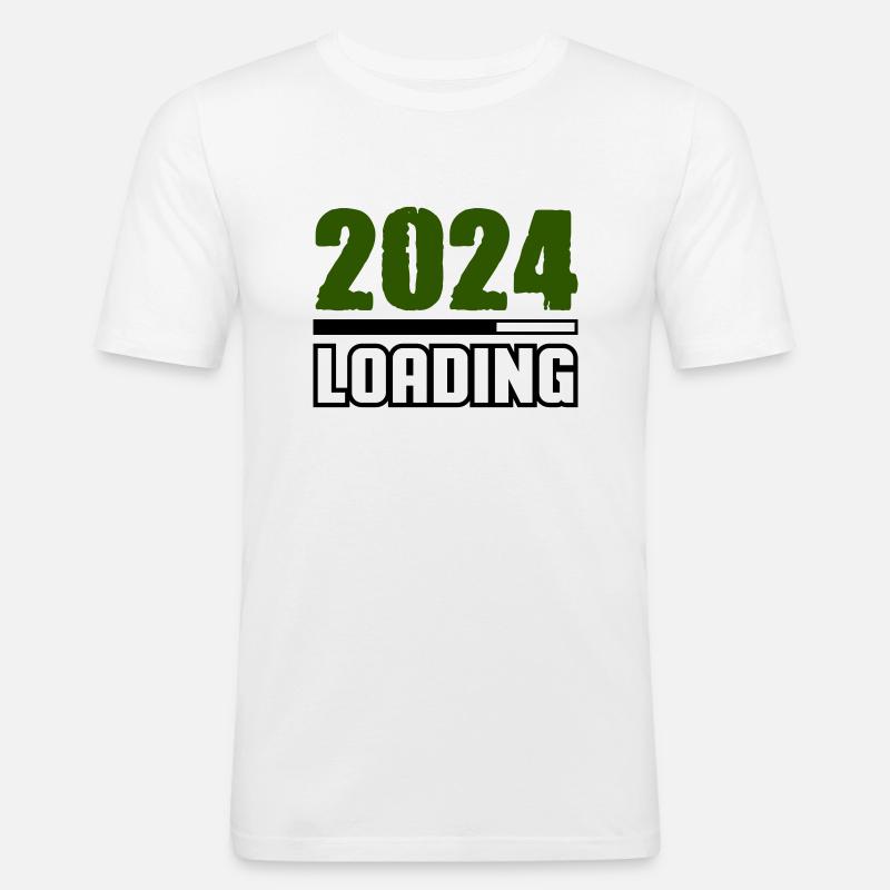 Loading 2024 - Männer Slim Fit T-Shirt - Weiß