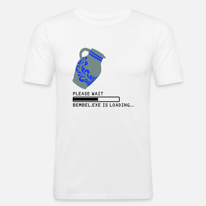 Bembel EXE Loading - Männer Slim Fit T-Shirt - Weiß