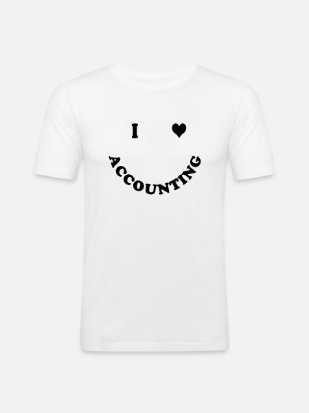 Comptable - T-shirt près du corps Homme - blanc