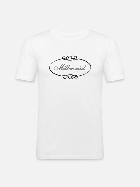 Millennial - Men's Slim Fit T-Shirt - white