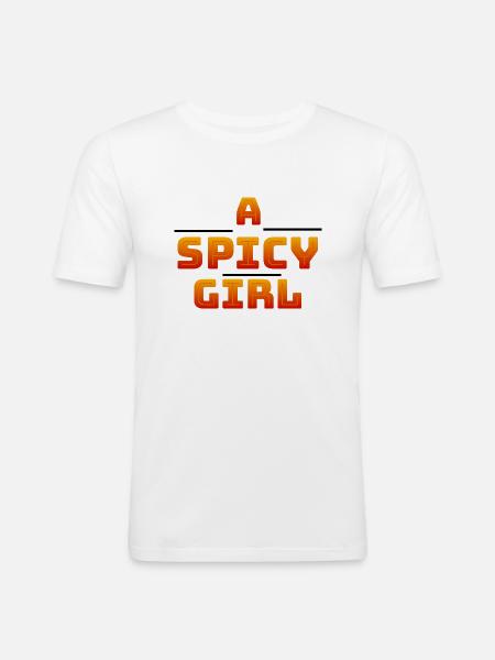 Ein scharfes Mädchen - Männer Slim Fit T-Shirt - Weiß