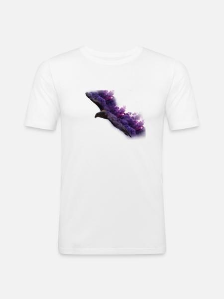Eagle with smoke - Men's Slim Fit T-Shirt - white