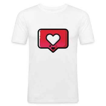 Like me - Men's Slim Fit T-Shirt - white - Front - Nik (191cm)