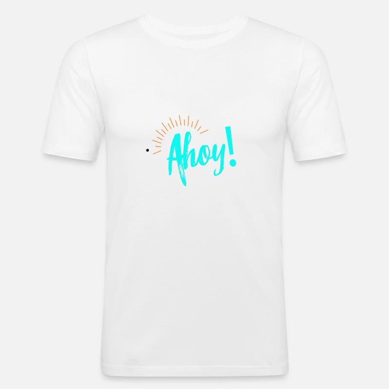 Ahoi, Geschenk, Geschenkidee - Männer Slim Fit T-Shirt - Weiß