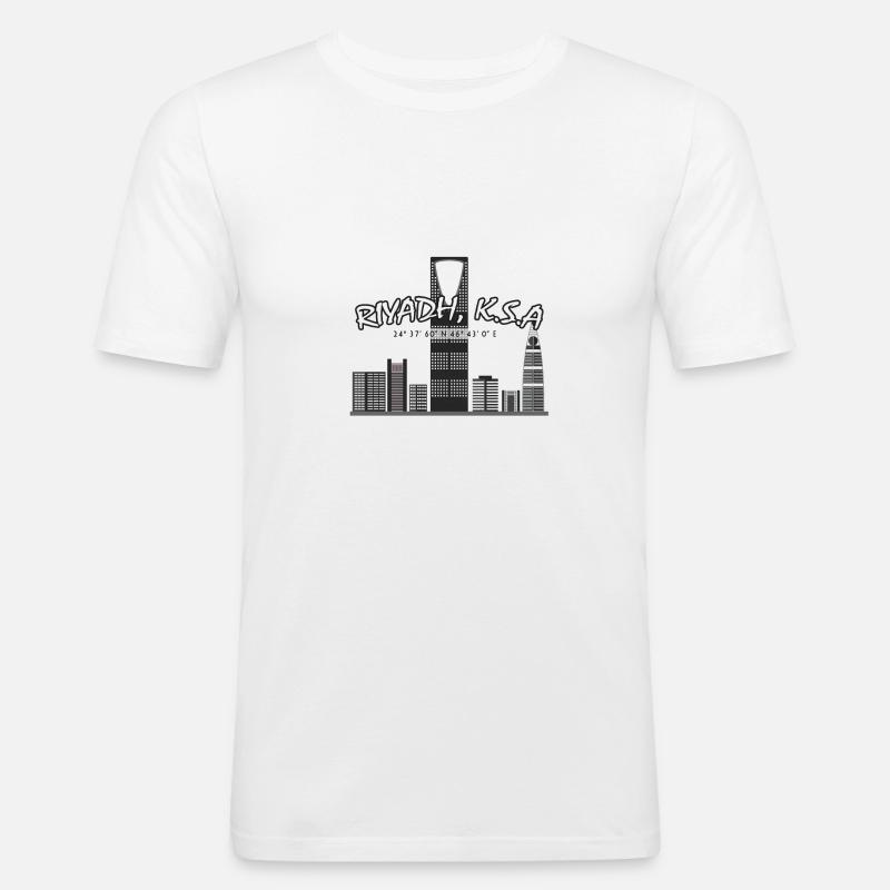 Riyadh, Geschenk, Geschenkidee - Männer Slim Fit T-Shirt - Weiß