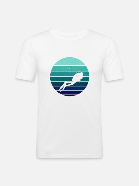 Diving diver sea diver divas - Men's Slim Fit T-Shirt - white