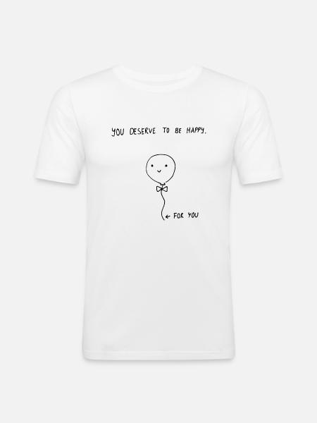 Liebe Freundschaft Partner - Männer Slim Fit T-Shirt - Weiß