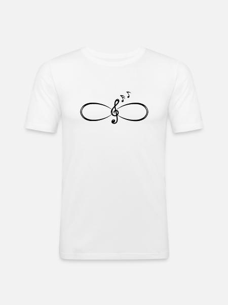 Clef Treble Clef Infinity Symbol - Men's Slim Fit T-Shirt - white