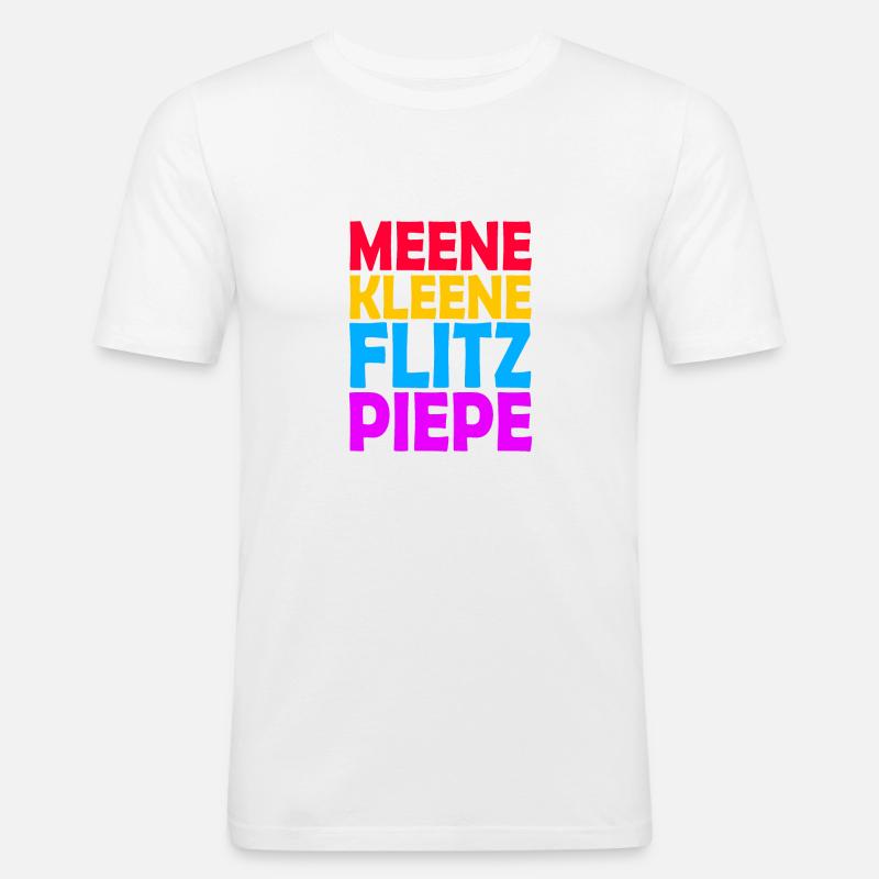 MEENE KLEENE FLITZPIEPE PRIDE - Männer Slim Fit T-Shirt - Weiß
