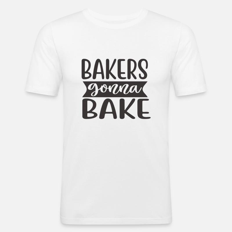 Bäcker werden backen - Männer Slim Fit T-Shirt - Weiß