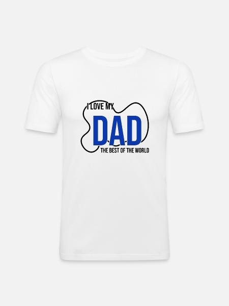 Bester Vater der Welt - Männer Slim Fit T-Shirt - Weiß