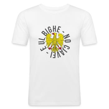 E Ul Bighe - No Cjavei Friuli Venezia Giulia Adler - Männer Slim Fit T-Shirt - Weiß - Vorne - Nik (191cm)