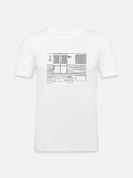 GII Gisela Panel - Männer Slim Fit T-Shirt - Weiß