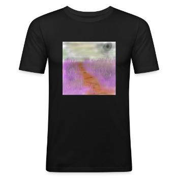 Grass Meadow - Men's Slim Fit T-Shirt - black - Front - Nik (191cm)
