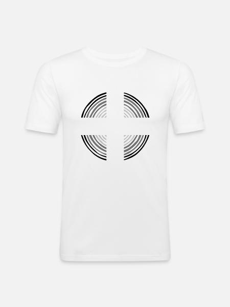 Cross Circle God - Men's Slim Fit T-Shirt - white