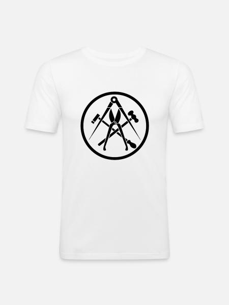 Zunftzeichen Klempner - Männer Slim Fit T-Shirt - Weiß