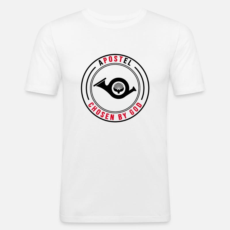 post briefträger postbote apostel - Männer Slim Fit T-Shirt - Weiß