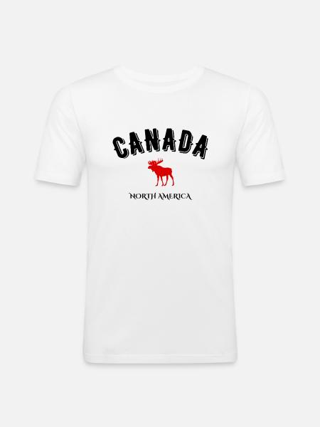 Canada north america - Men's Slim Fit T-Shirt - white