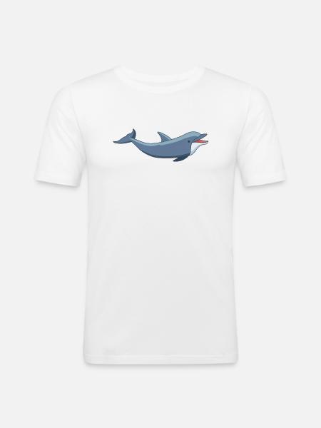 Meerestiere - Männer Slim Fit T-Shirt - Weiß