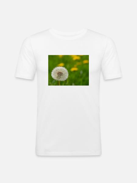 Loewenzahn - Männer Slim Fit T-Shirt - Weiß