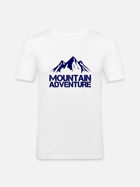 Mountain Adventure - Men's Slim Fit T-Shirt - white