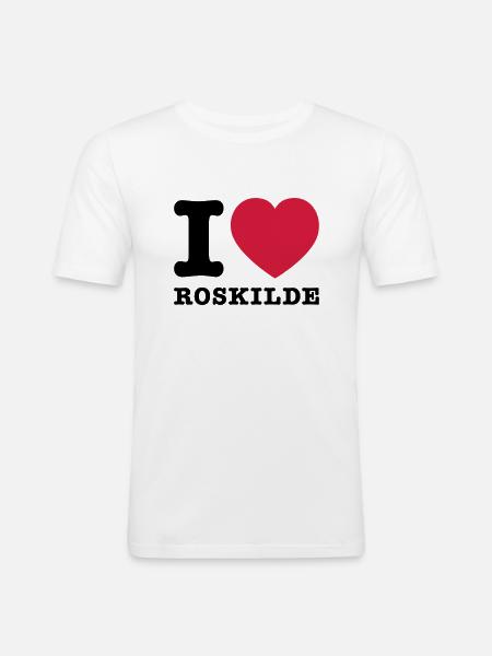 J'aime Roskilde 2 - T-shirt près du corps Homme - blanc