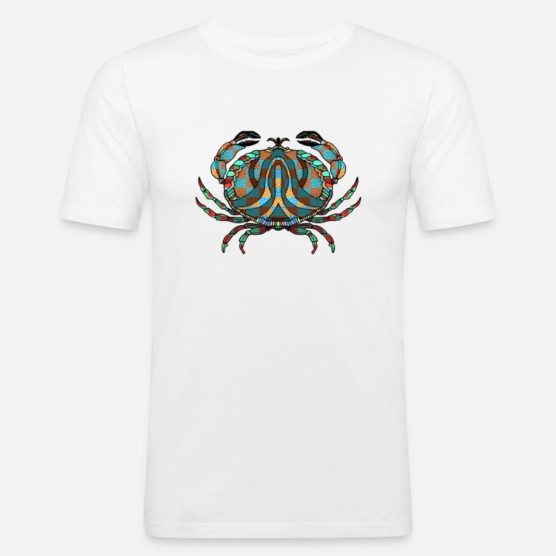 Crab - Men's Slim Fit T-Shirt - white
